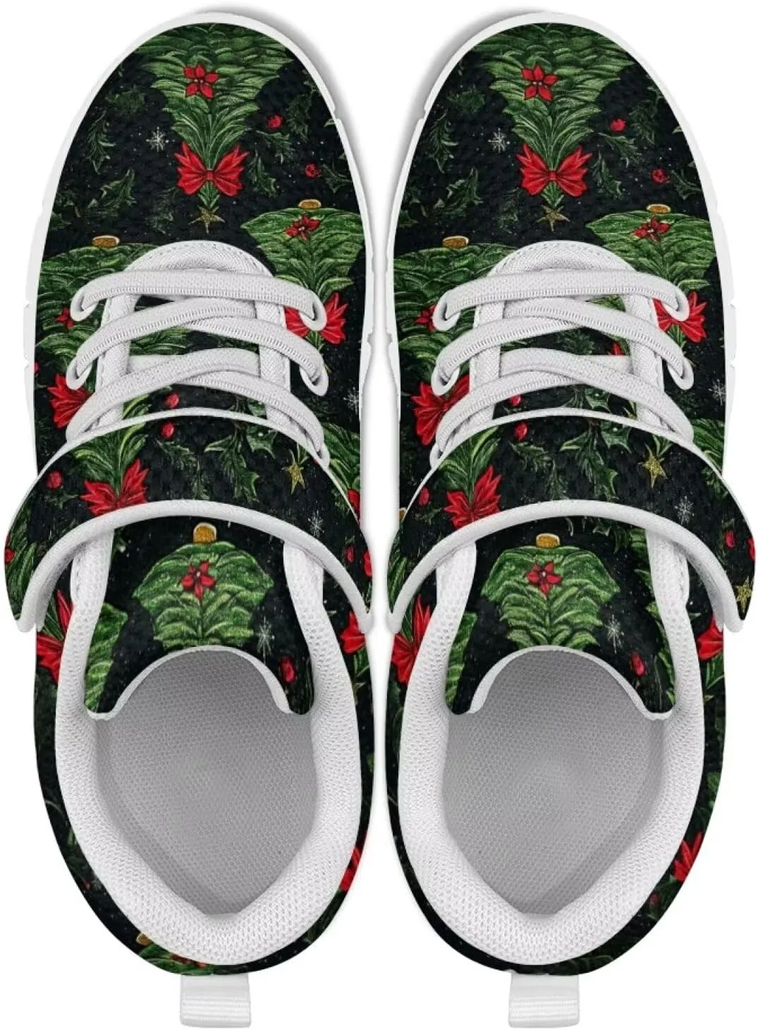 Christmas Sneakers Slip on Shoes for Kids Girls Boys Walking Running