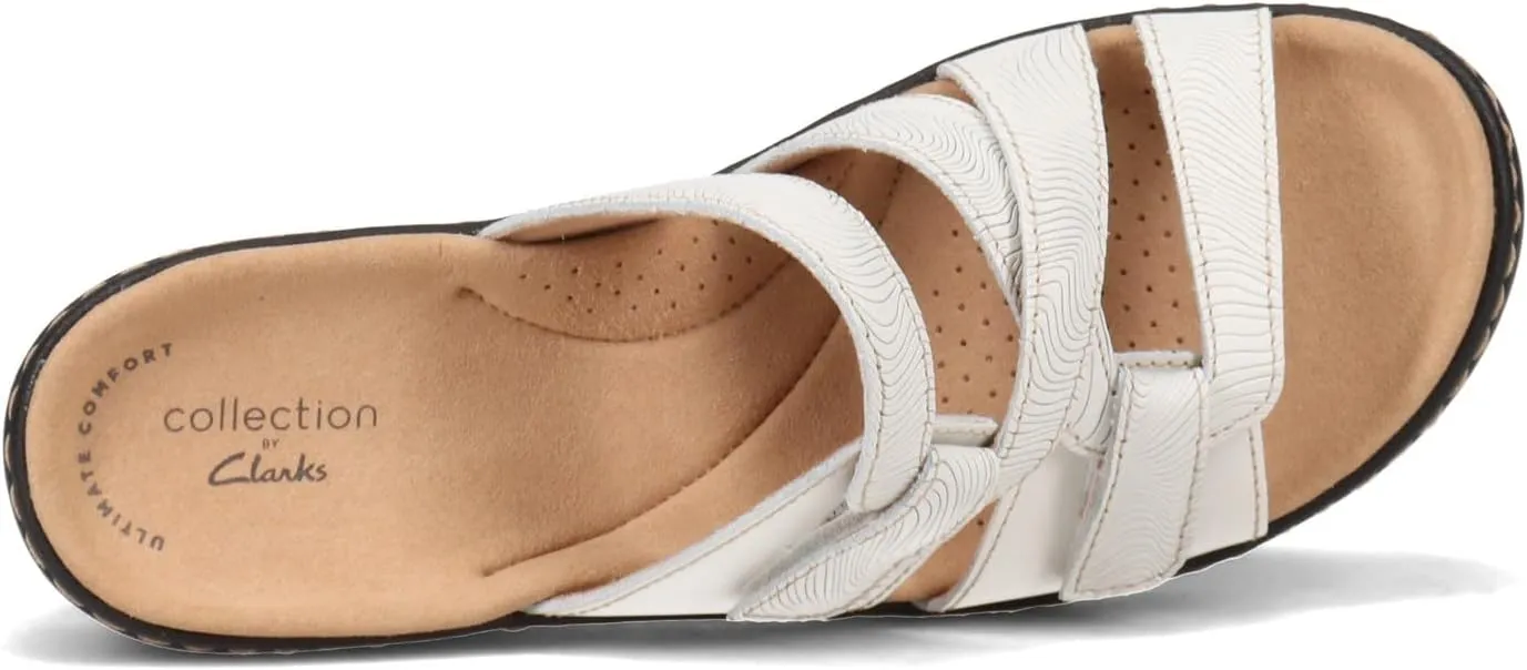 Clarks Women's Merliah Karli Sandal, White, 8.5