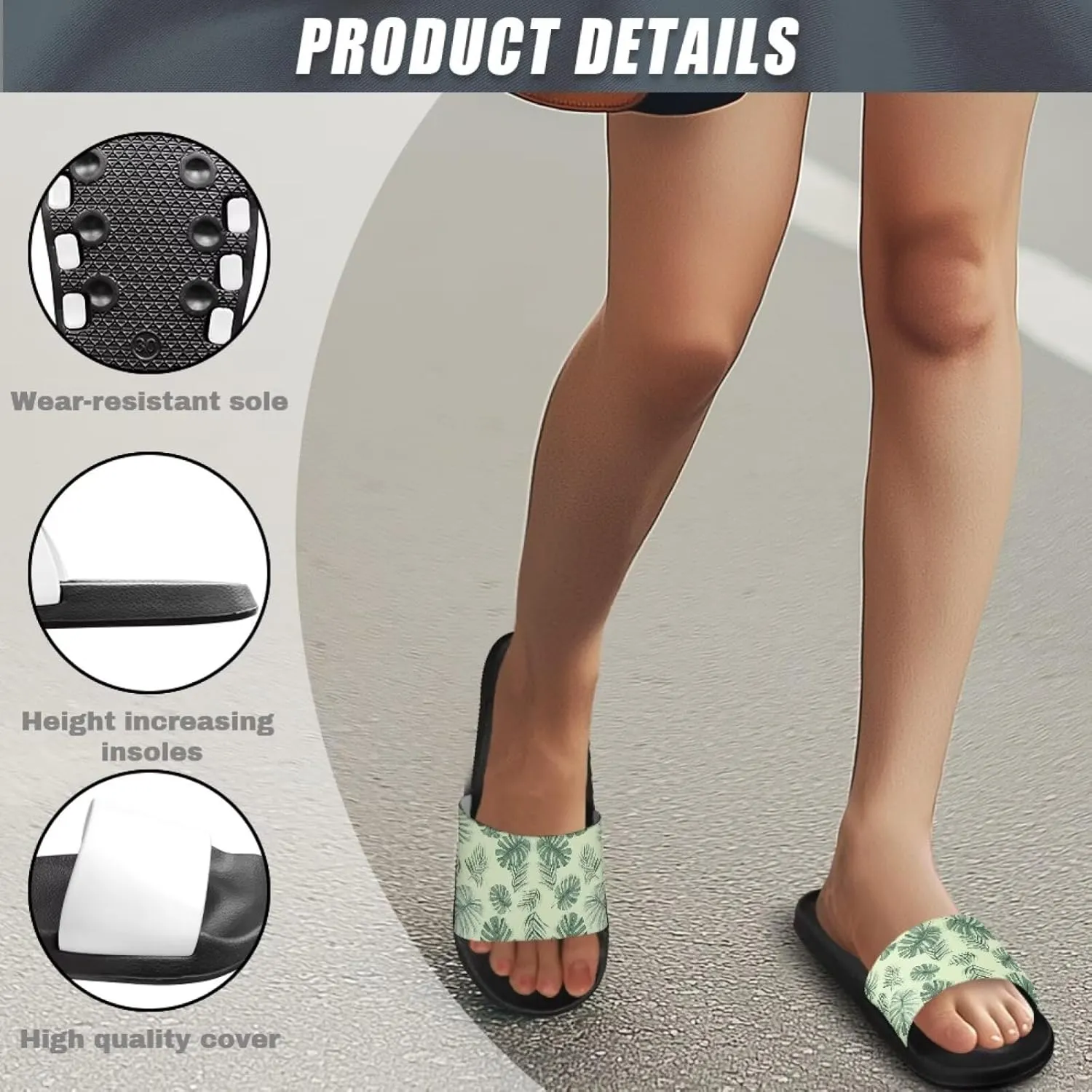 Coloranimal Slippers for Women Slide Sandals Summer Beach Sandals Non Slip Womens Slippers Shower Shoes Comfortable Beach Shoes for Summer