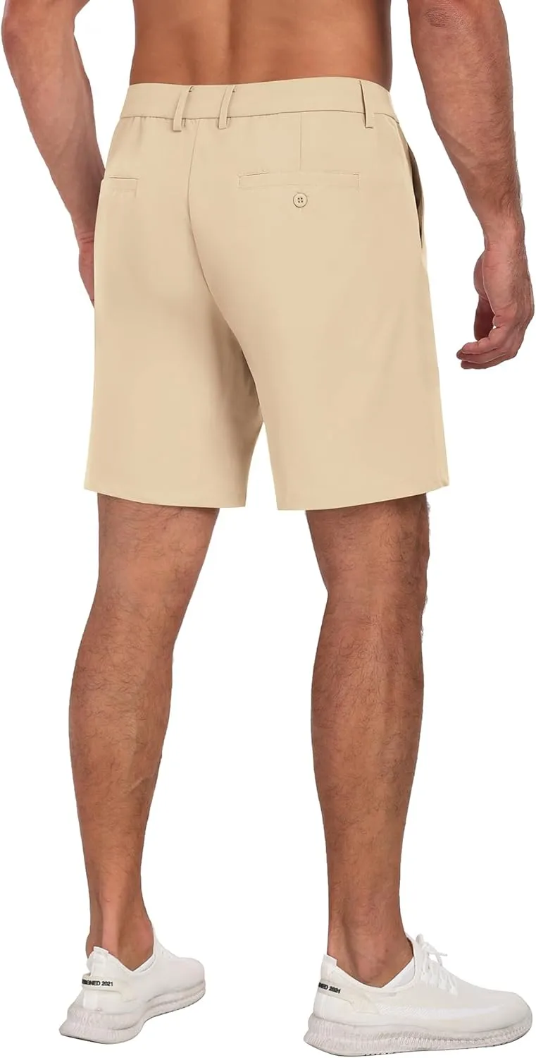 COOFANDY Mens Golf Dress Shorts Lightweight 7" Hiking Shorts Casual Summer Shorts with Pockets