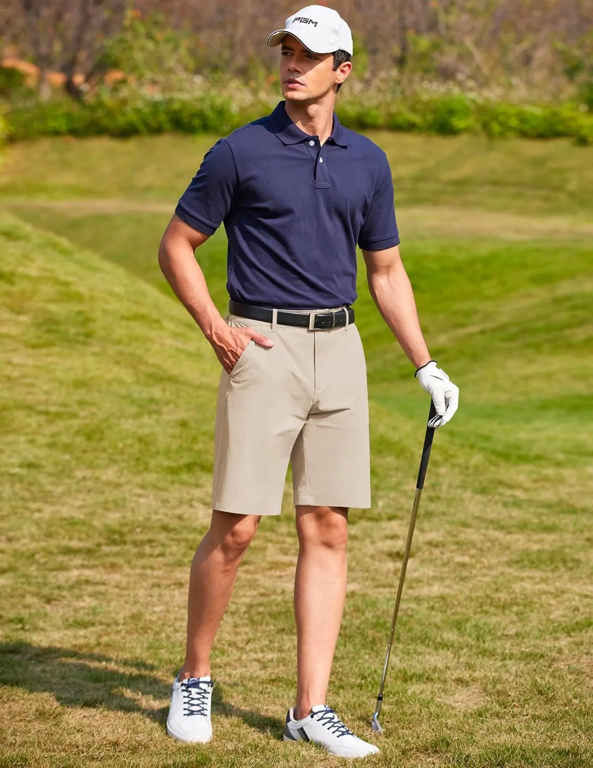 COOFANDY Mens Golf Dress Shorts Lightweight 7" Hiking Shorts Casual Summer Shorts with Pockets