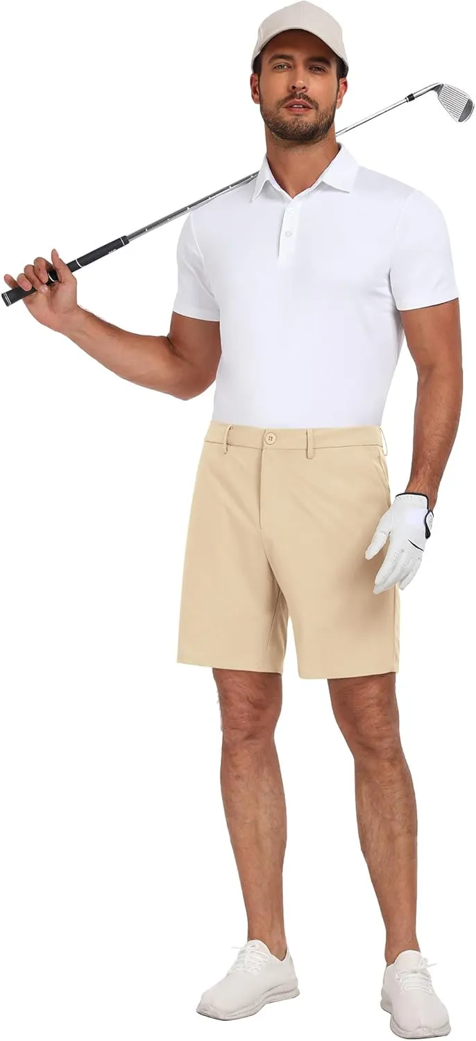 COOFANDY Mens Golf Dress Shorts Lightweight 7" Hiking Shorts Casual Summer Shorts with Pockets