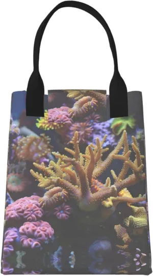 Coral Reef Reusable Paper Bag For Office Workers, Suitable For Picnic, Travel, More