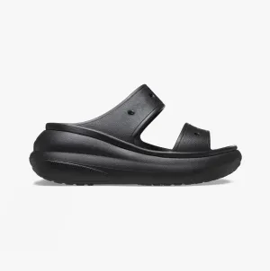 Crocs 207670-001 CRUSH SANDAL Womens Platform Sliders Black