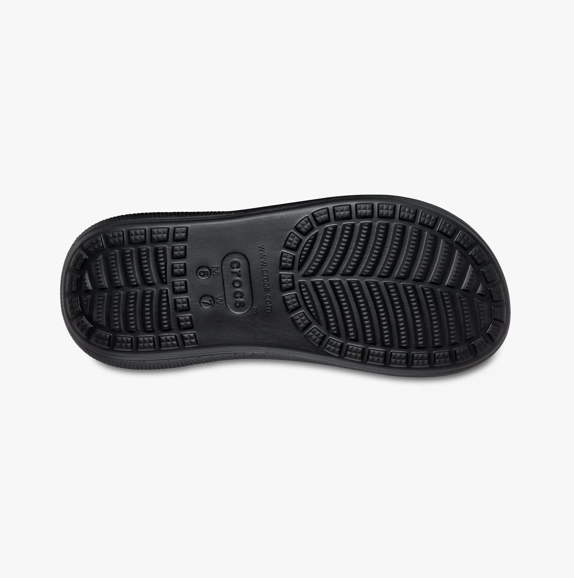 Crocs 207670-001 CRUSH SANDAL Womens Platform Sliders Black