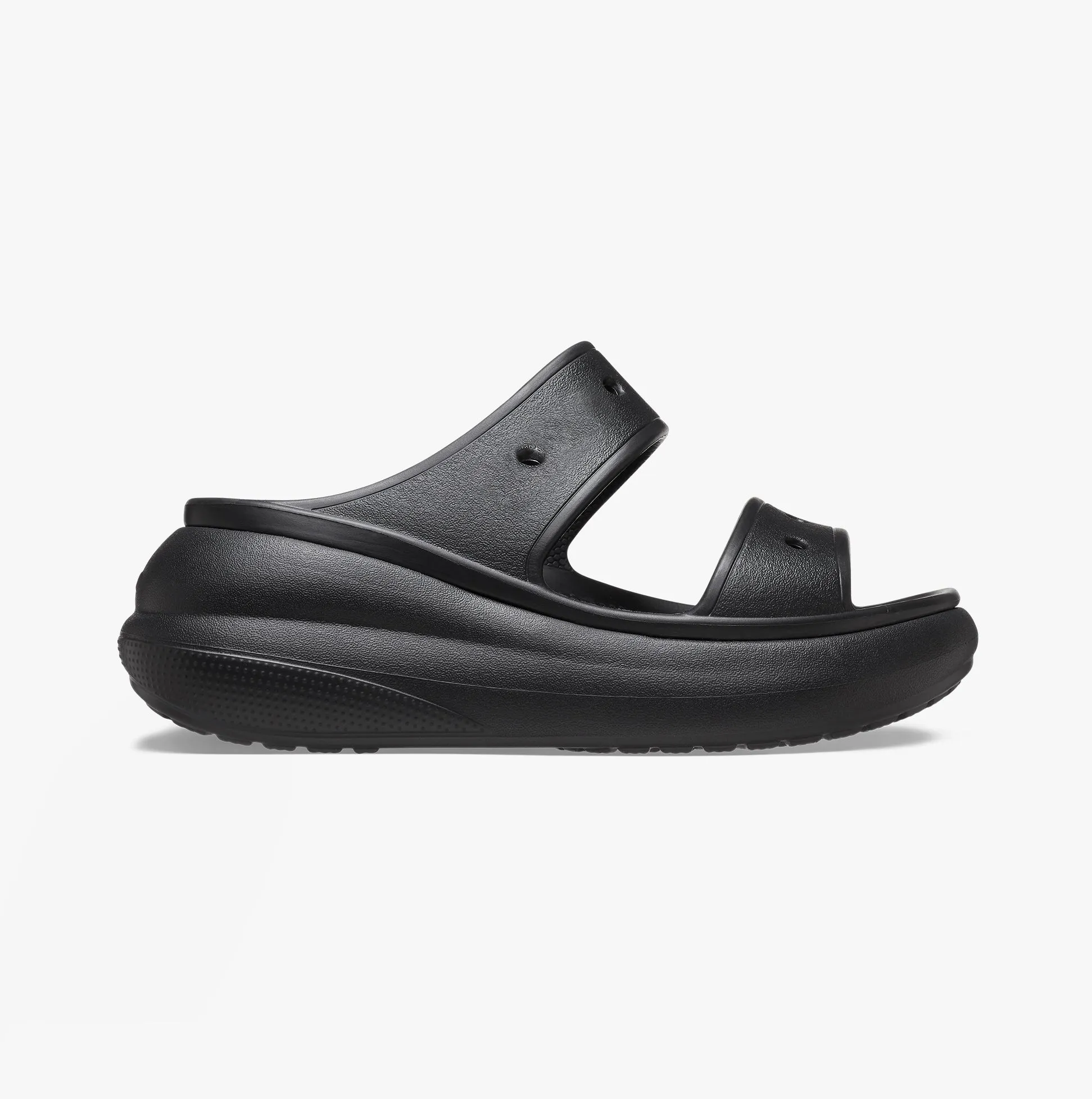 Crocs 207670-001 CRUSH SANDAL Womens Platform Sliders Black