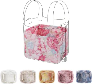 Custom Fit for Luxury Handbags Foldable Organizer Insert with Elegant Pattern, Perfectly Sized for Hermès Picotin 14/18/22/26 bags(PC22, Blooming)