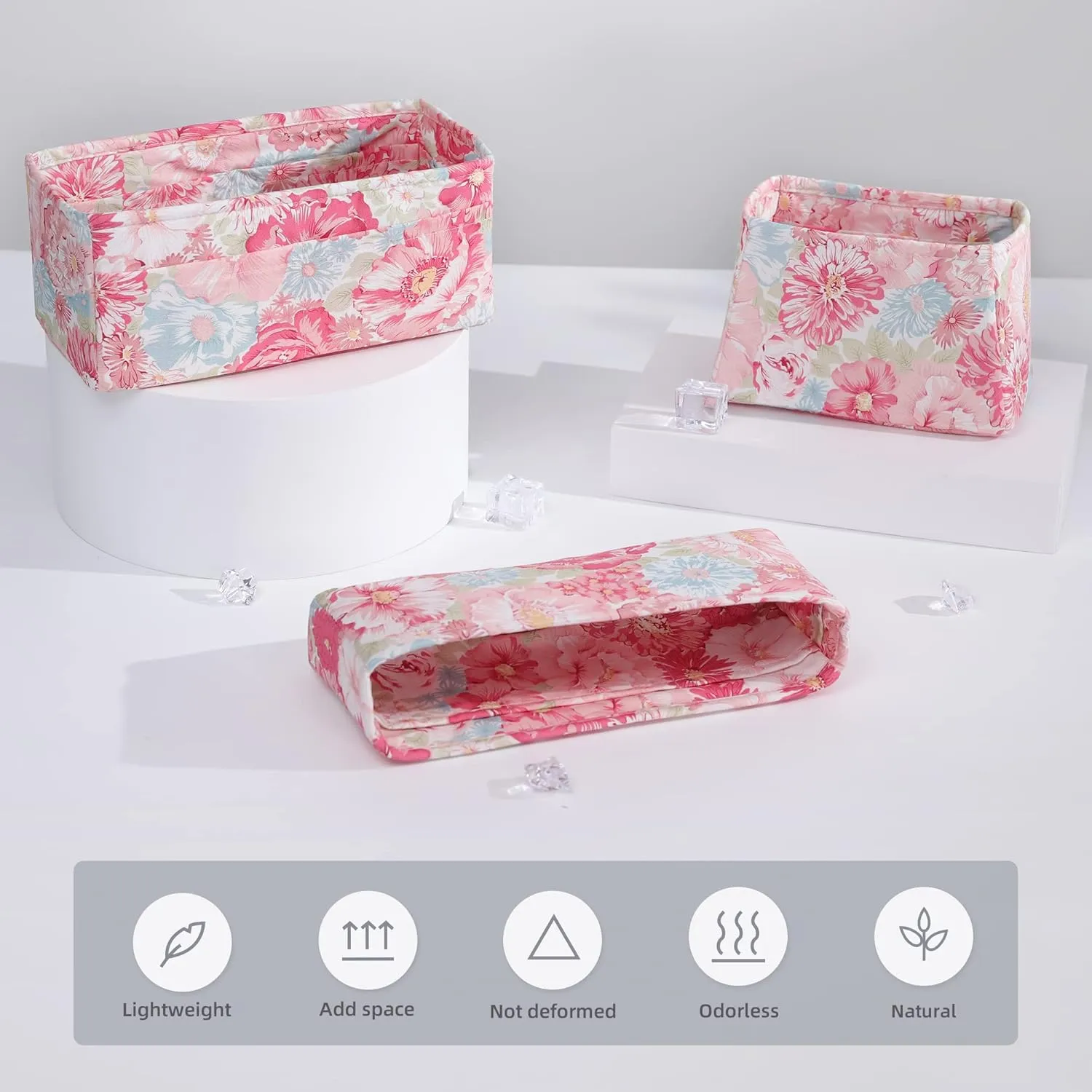 Custom Fit for Luxury Handbags Foldable Organizer Insert with Elegant Pattern, Perfectly Sized for Hermès Picotin 14/18/22/26 bags(PC22, Blooming)