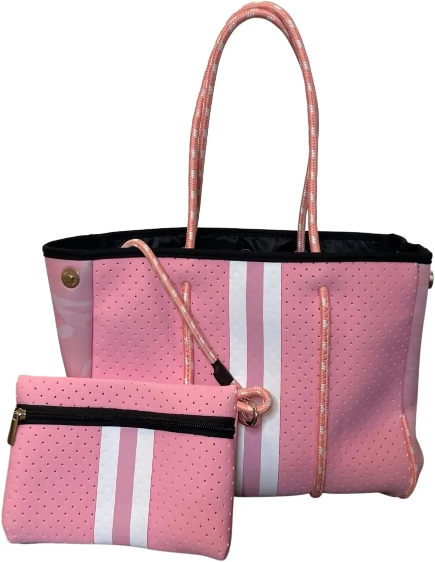 Dallas Hill Neoprene Large Tote Bag Best Fall Bags Weekender for Women Travel Beach Pool XLarge Totes Everyday Gym Studio Office School Baby Diaper Mom Teen Girls Family Teacher Catchall
