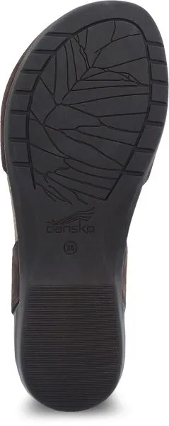 Dansko Chocolate Rowan Milled Nubuck Women's Sandals 6025-455300