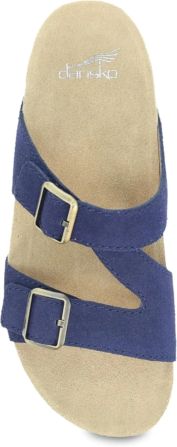 Dansko Dayna Double Buckle, Slip-On Sandal for Women - Cushioned Cork Midsole for Comfort and Shock Absorption - Vibram ECOSTEP EVO Rubber Outsole for Long-Lasting Wear