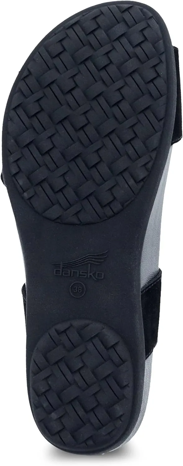 Dansko Jordyn Adjustable Sandal for Women – Leather Linings and Uppers for All-Day Comfort – Dual Density EVA Footbed and Lightweight Rubber Outsole for Long-Lasting Wear