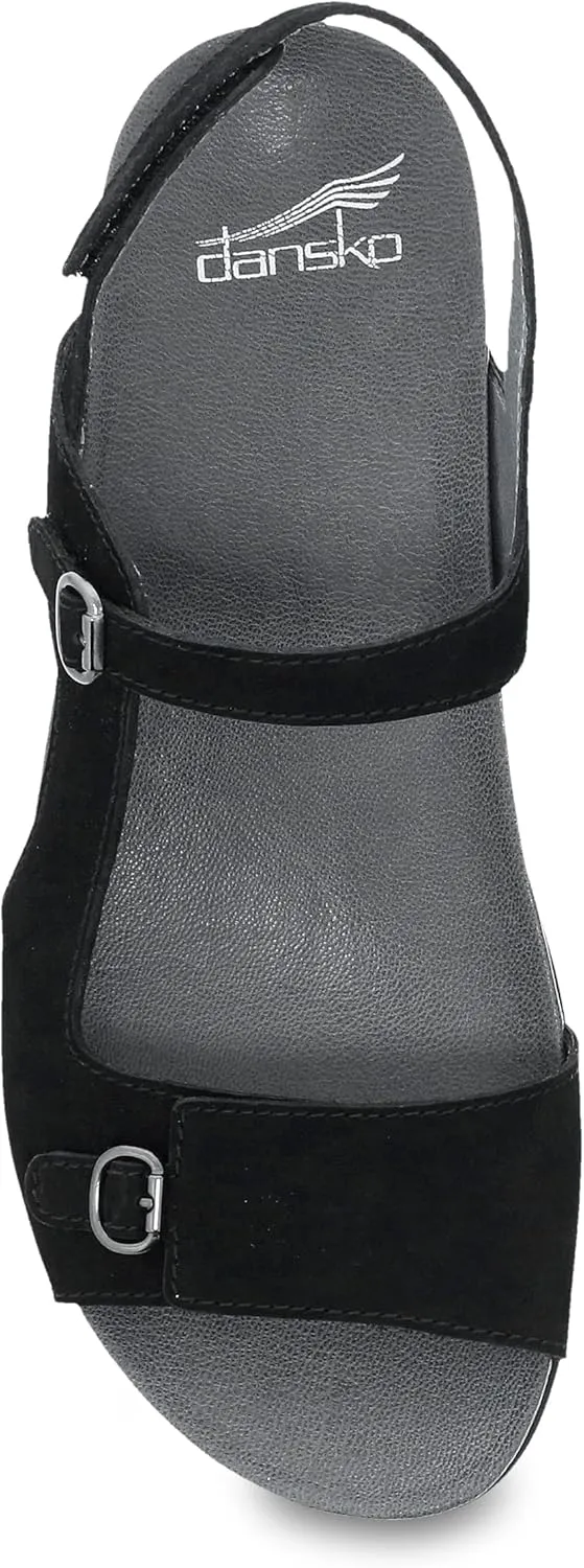 Dansko Jordyn Adjustable Sandal for Women – Leather Linings and Uppers for All-Day Comfort – Dual Density EVA Footbed and Lightweight Rubber Outsole for Long-Lasting Wear