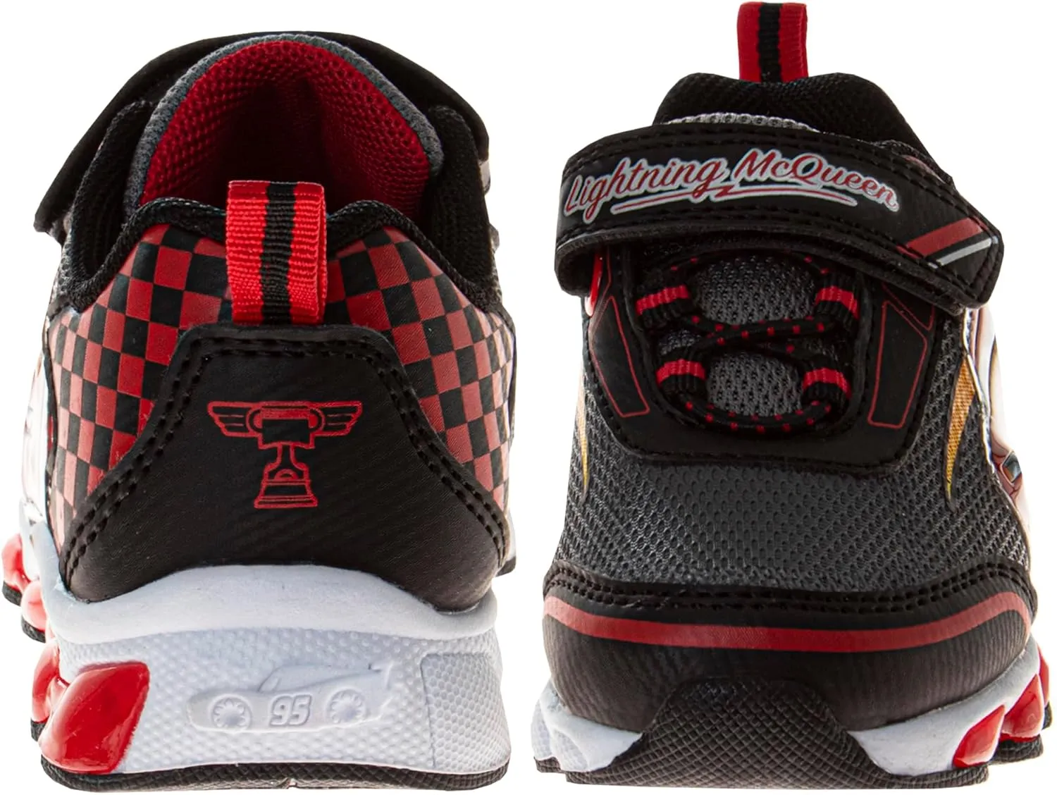 Disney Pixar Cars Boys Black/Red Lighted Sneaker (Toddler/Little Kid)
