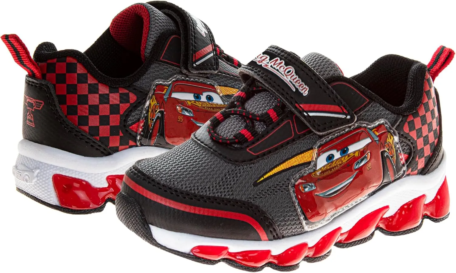 Disney Pixar Cars Boys Black/Red Lighted Sneaker (Toddler/Little Kid)
