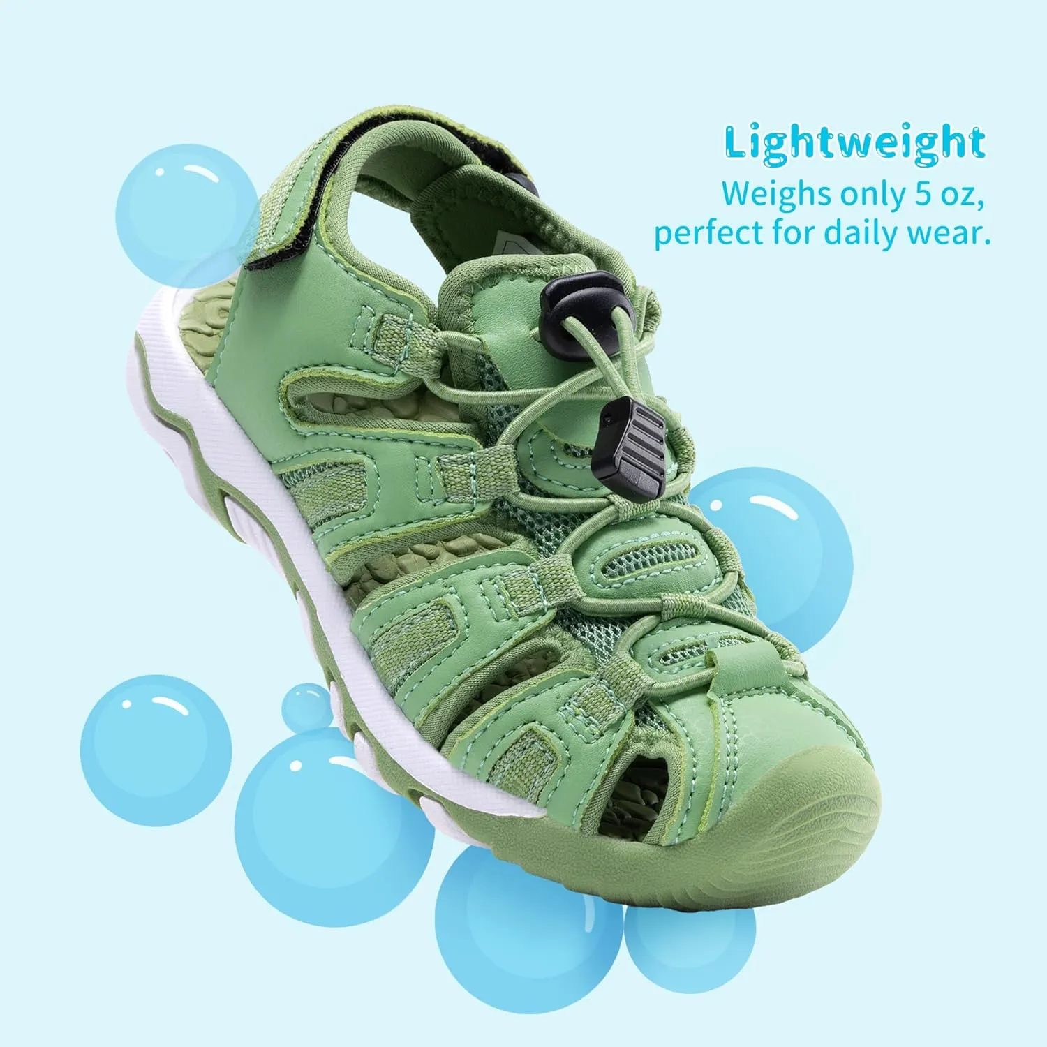 DREAM PAIRS Boys Girls Summer Outdoor Athletic Sport Sandals Walking Hiking Hook and Loop Adjustable Multicolor for Toddler/Little/Big Kids