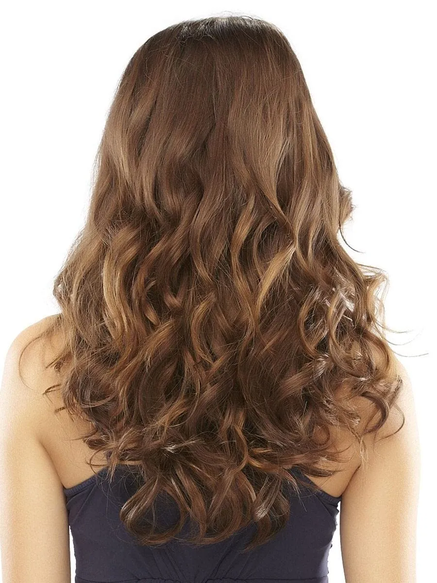 Easihair 16" EasiXtend Color 14/24 Crème Soda- Professional Hair Extensions Hairpieces Human Hair 8 Pieces Easy Clip In Heat Friendly Womens Long Added Volume Bundle Hairloss Booklet