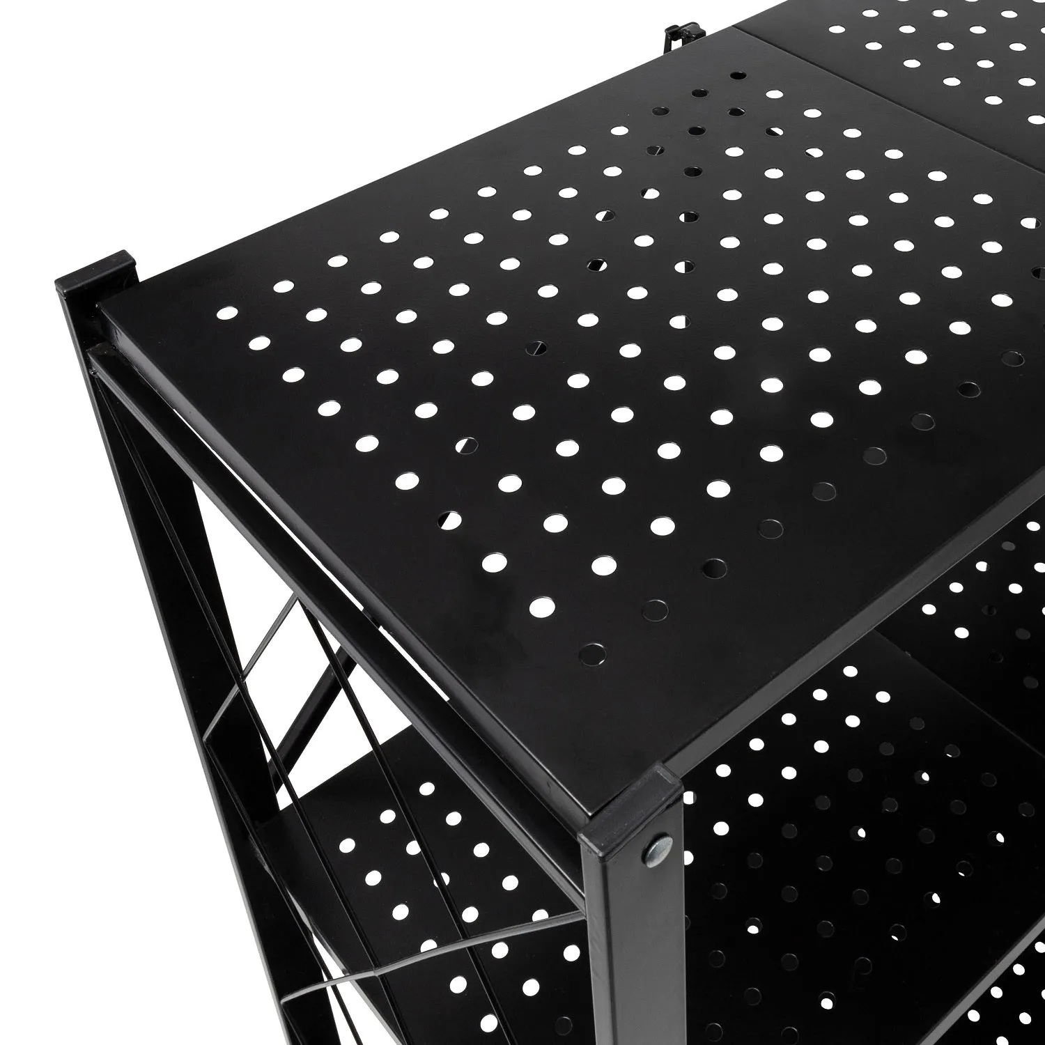 EKKIO Tier 4 Foldable Limited-time offer Storage Shelf (Black) Bulk discount