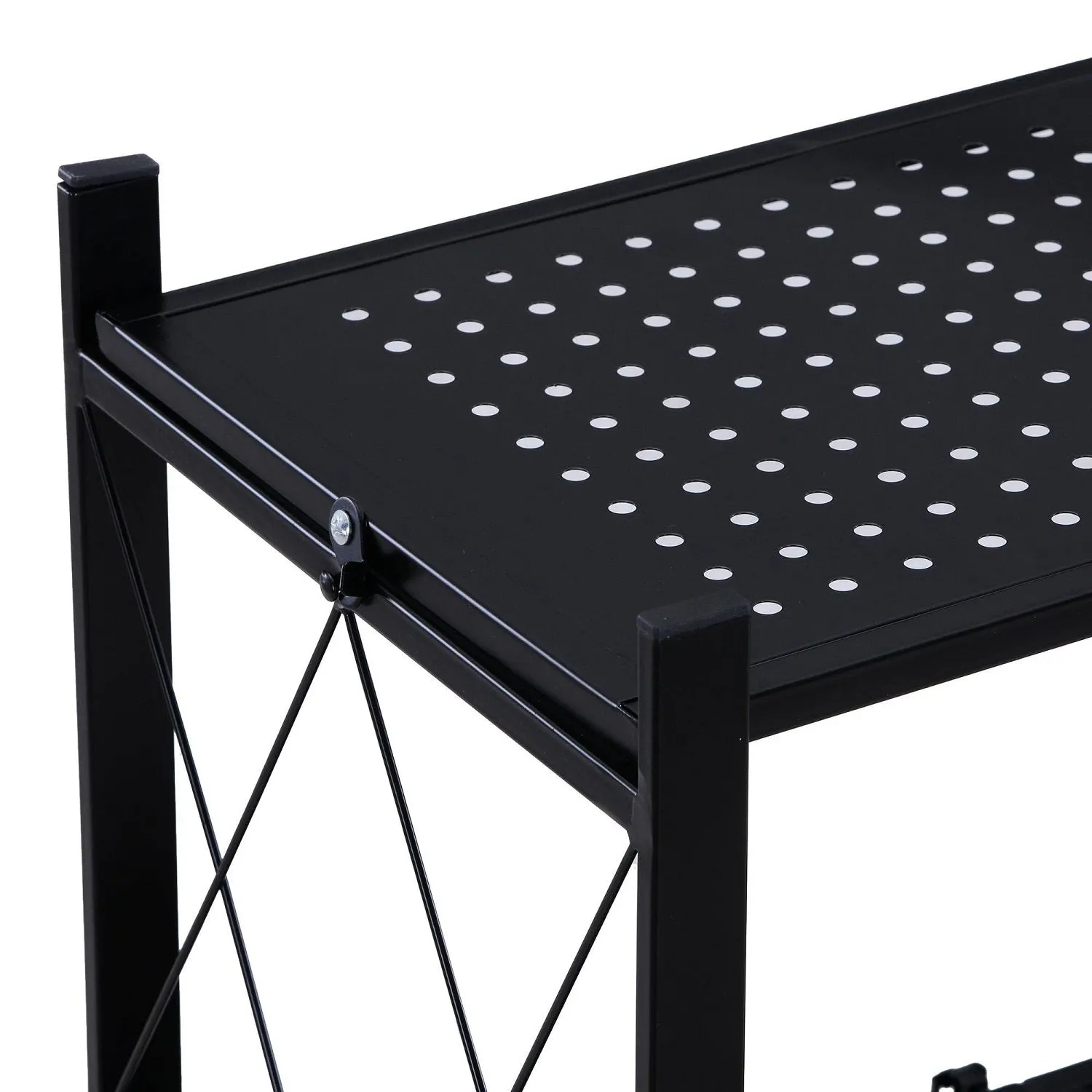 EKKIO Tier 4 Foldable Limited-time offer Storage Shelf (Black) Bulk discount