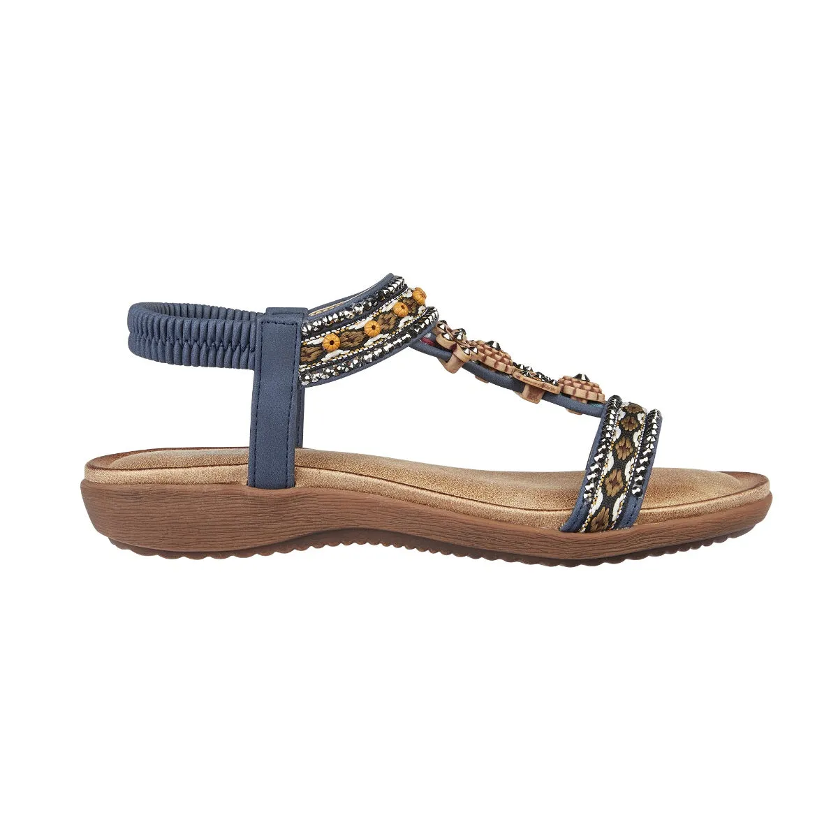 Emma Estepona Women's Beaded Sandal Navy