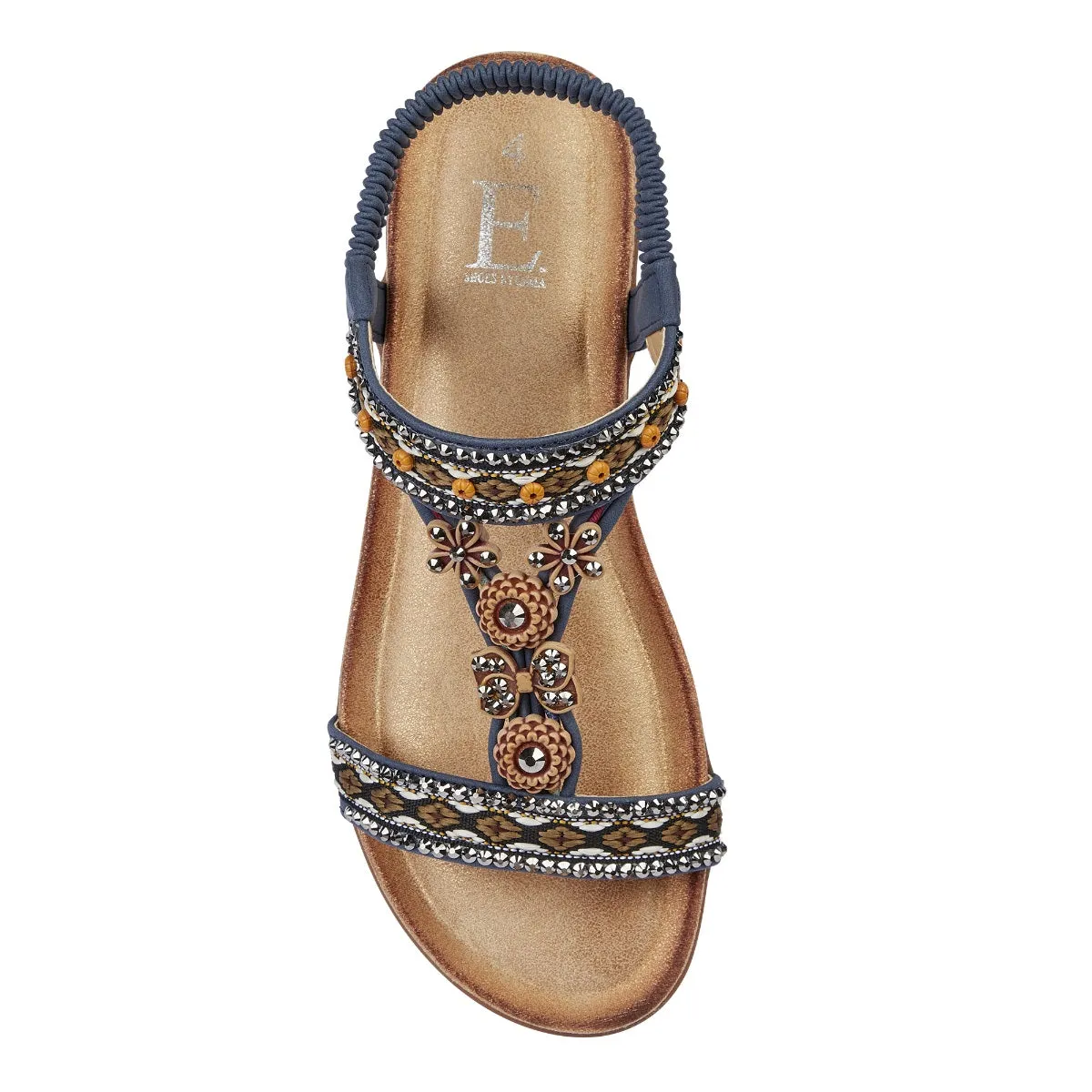 Emma Estepona Women's Beaded Sandal Navy