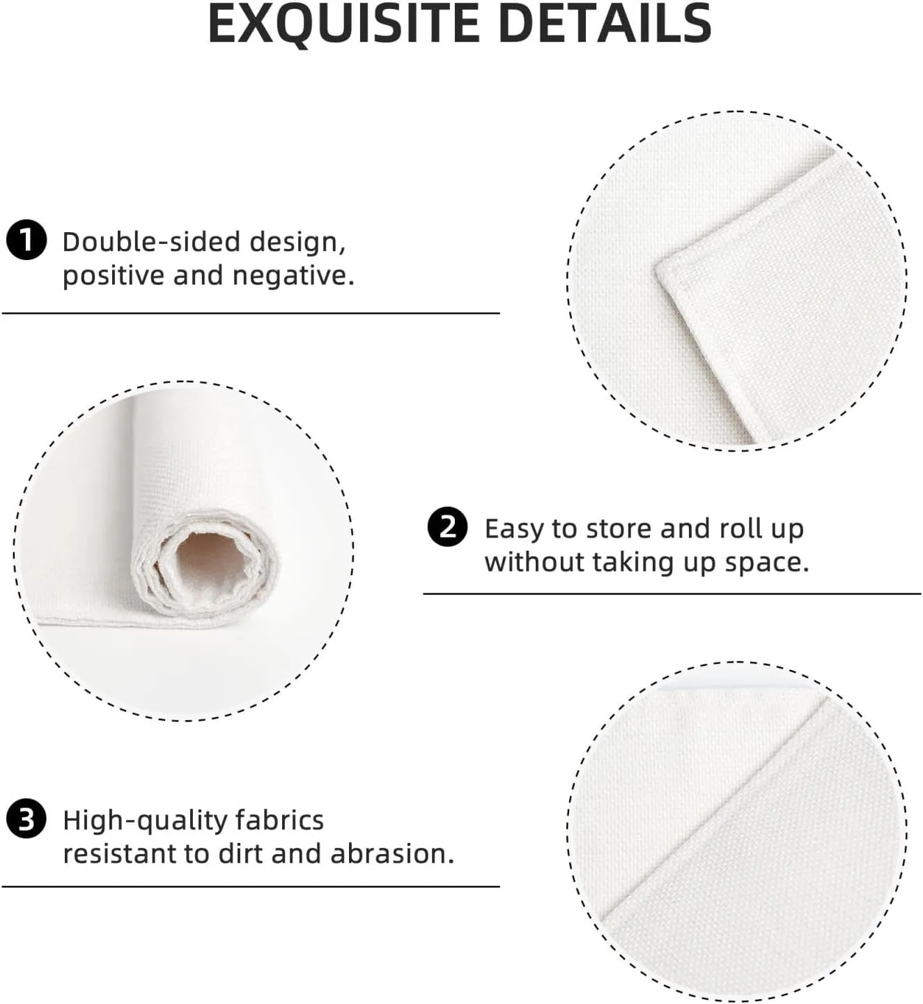 Fiokroo Black with White Marble Placemats Set of 6 Table Mats Table Tableware Place Mats with Non-Slip Heat-Resistant Washable for Dining Home Kitchen Party Indoor