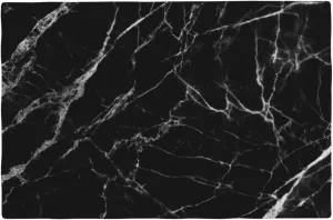 Fiokroo Black with White Marble Placemats Set of 6 Table Mats Table Tableware Place Mats with Non-Slip Heat-Resistant Washable for Dining Home Kitchen Party Indoor