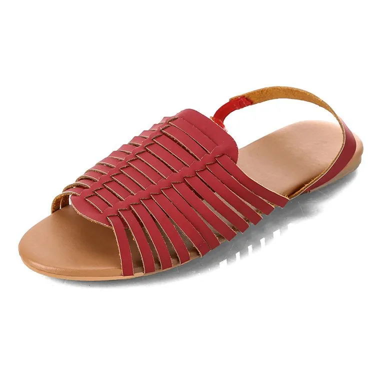 Flat Herringbone Cutout Sandals