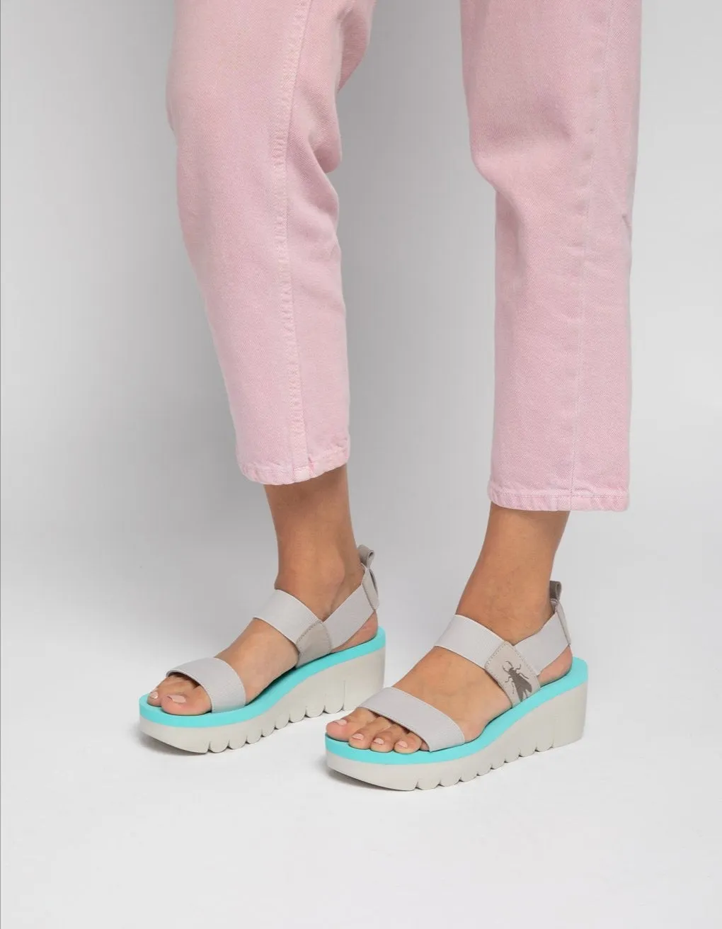 Fly London Cupido Mynt Wedge sandal. Only size 8 left.