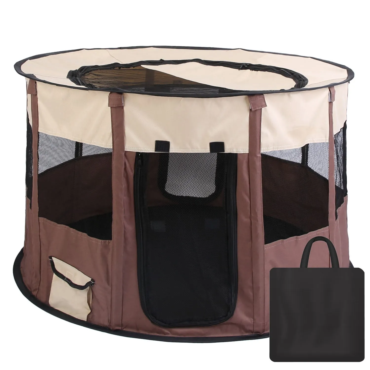 Foldable Dog Playpen with Carry Bag – Portable & Waterproof