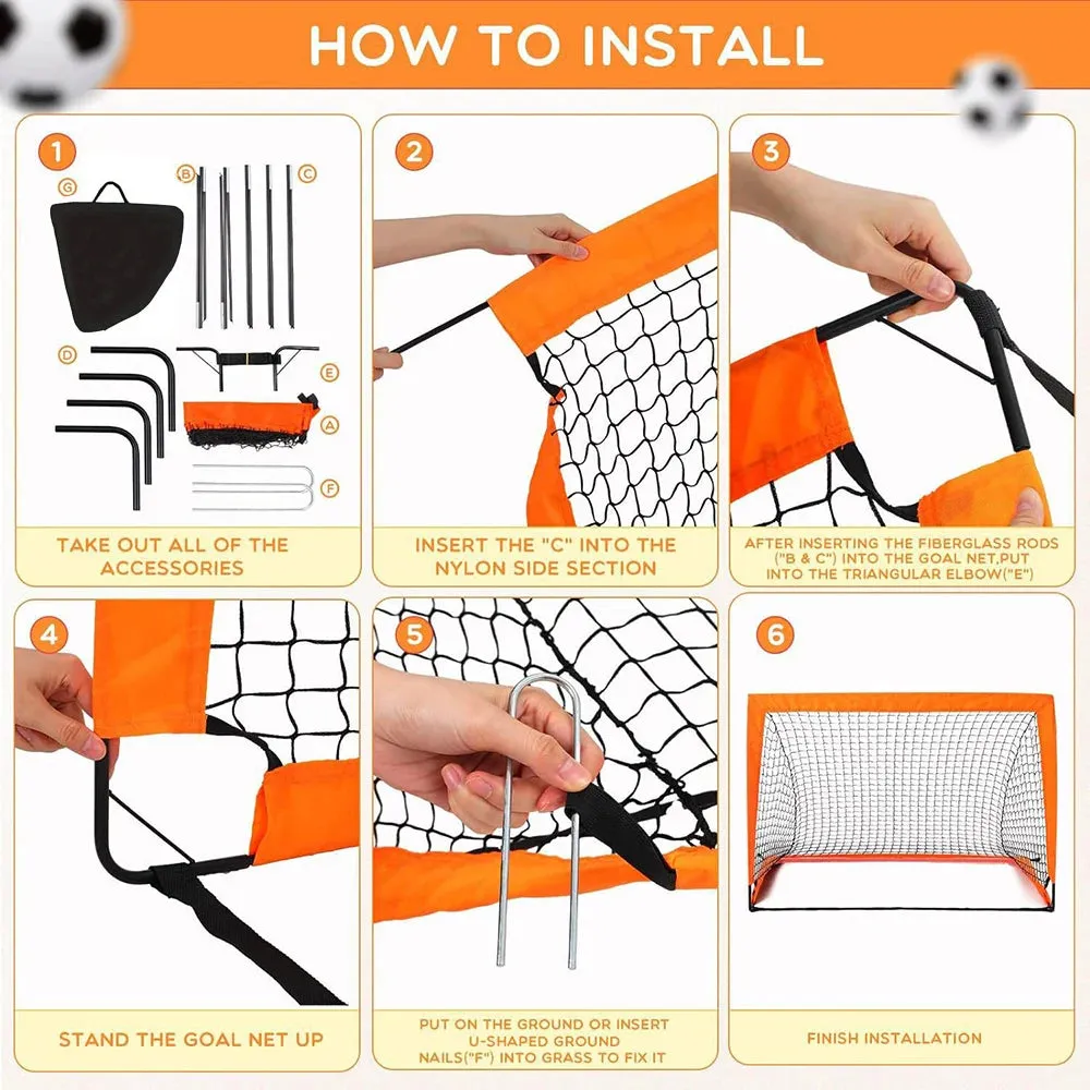 Foldable football net