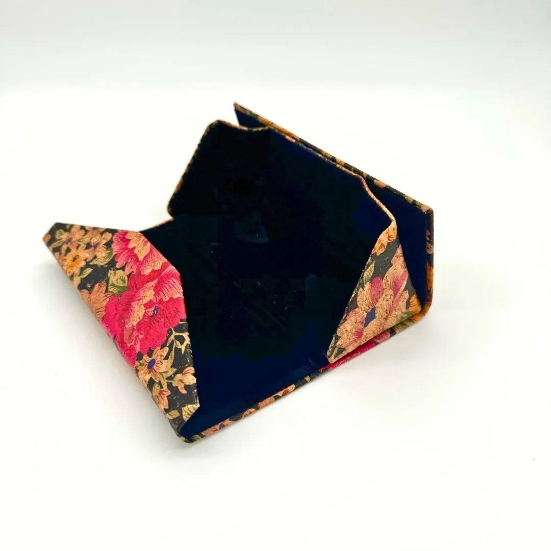 Foldable Glasses Case - Patterned Cork