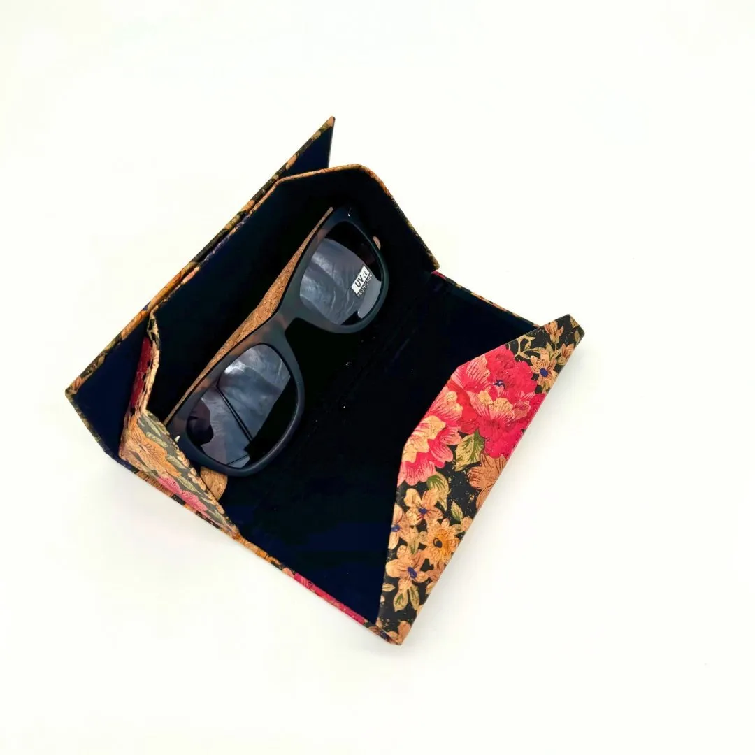 Foldable Glasses Case - Patterned Cork