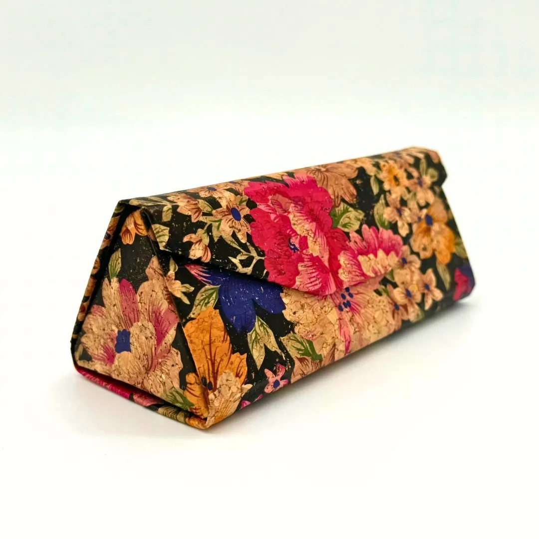 Foldable Glasses Case - Patterned Cork