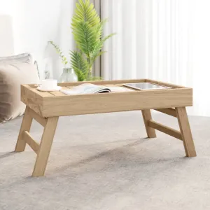 Folding Tray 21.7"x13.8"x9.8" Solid Wood Teak