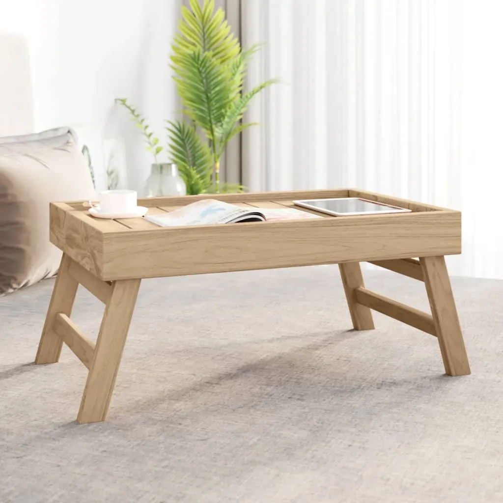 Folding Tray 21.7"x13.8"x9.8" Solid Wood Teak