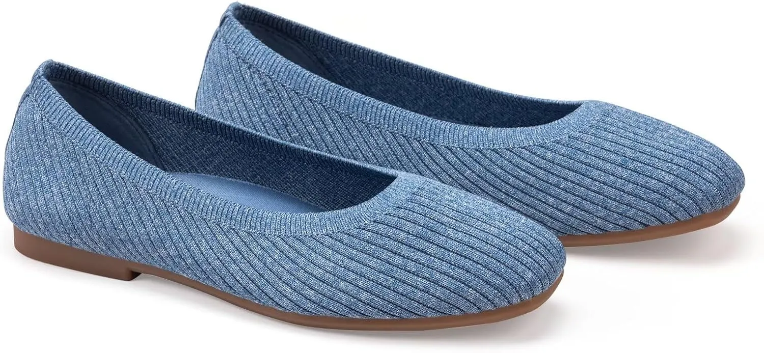 Frank Mully Women's Flats Square Toe Flats Comfortable Slip on Washable Ballet Flats Shoes for Women Dressy Work