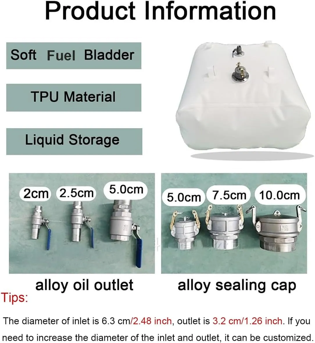 Fuel Bladder Outdoor Petrol Storage Bag, Foldable Transfer Tank Emergency Tanks for Extended Range Fishing, Boating,Yachting, Sailing, Ferrying, Marine Cruising Trips Motor Sport Racing(0.9*0.6*0.4m/2