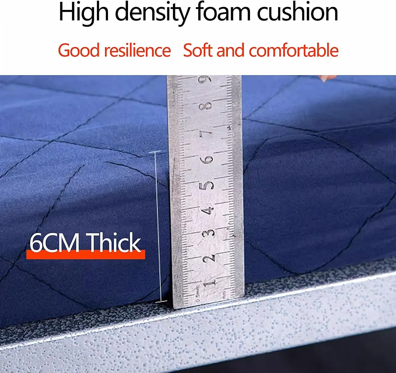 Generic Portable Folding Bed with Mattress 5 Adjustable Backrests Folding Camping Cot for Adults with High Rebound Cotton Filling Perfect for Camping(Brown,188 * 110 * 28cm)