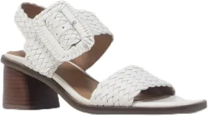 Gentle Souls by Kenneth Cole Women's Women's MADYLYN Heeled Sandal, White Leather, 8.5