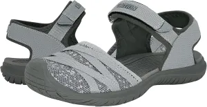 GRITION Hiking Sandals Women Comfortable, Closed Toe Lightweight Outdoor Athtletic Sports Sandals Adjustable Breathable Waterproof for Beach Summer 9US/39EU Grey Women Sandals