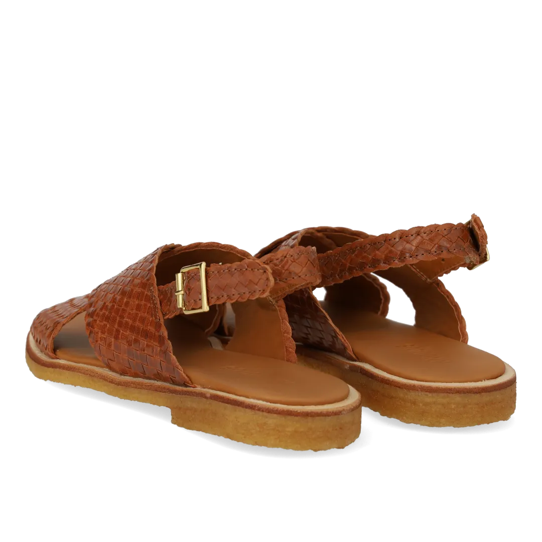 Hand-braided classic cross sandal