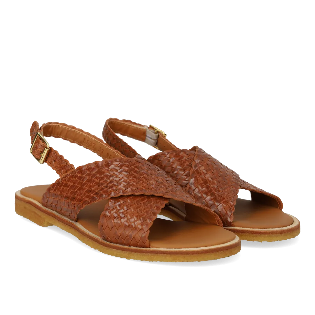 Hand-braided classic cross sandal