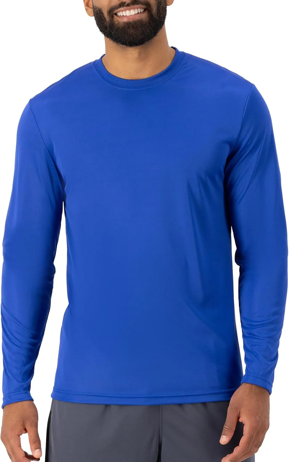 Hanes Sport Performance Long Sleeve T-Shirt, Performance Athletic Shirt, 2 and 4 Packs, 40  UPF Protection