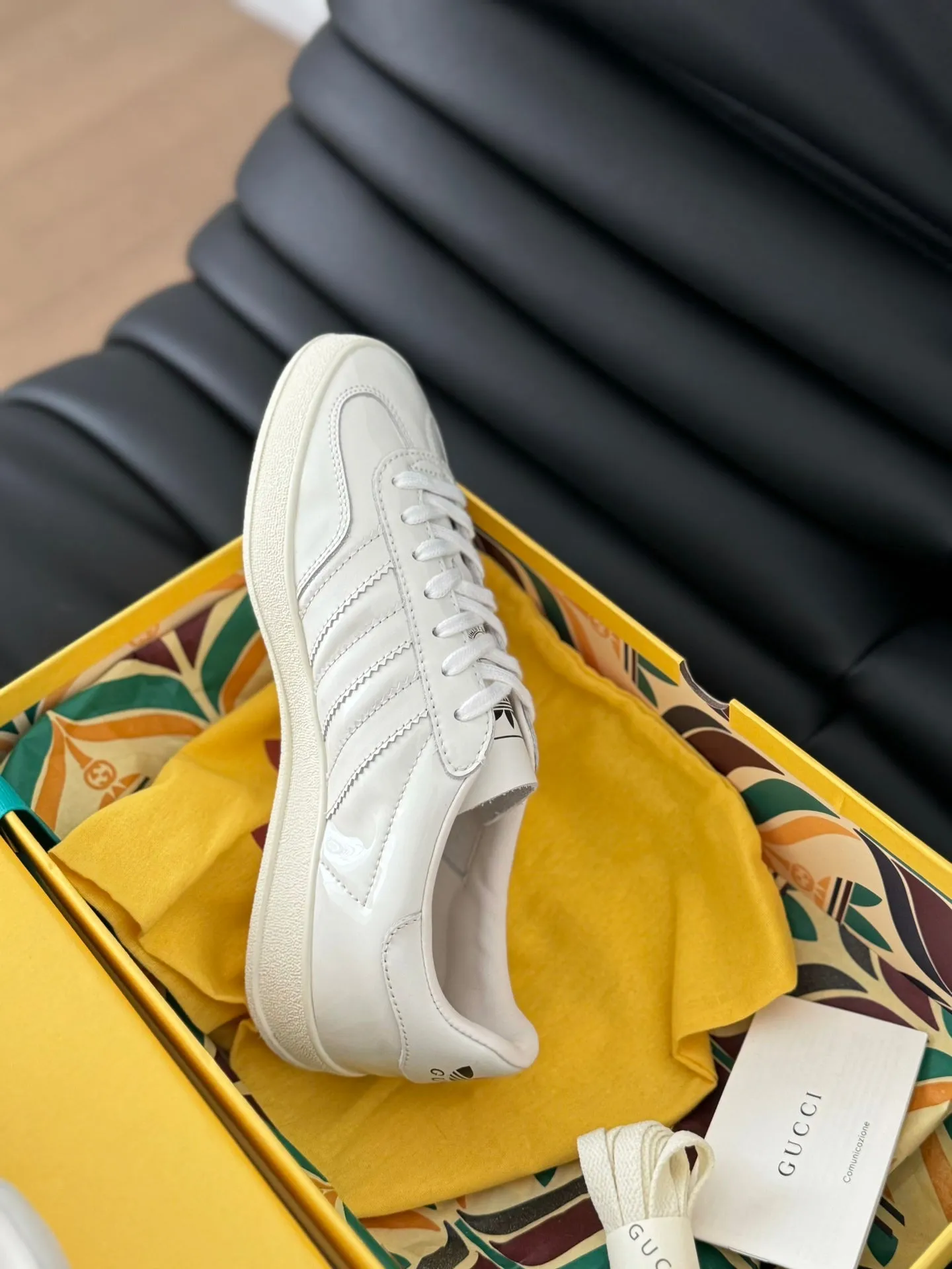 Hassle-free CALFSKIN GG GAZELLE & WHITE ADIDAS Gucci SNEAKER Energy-efficient