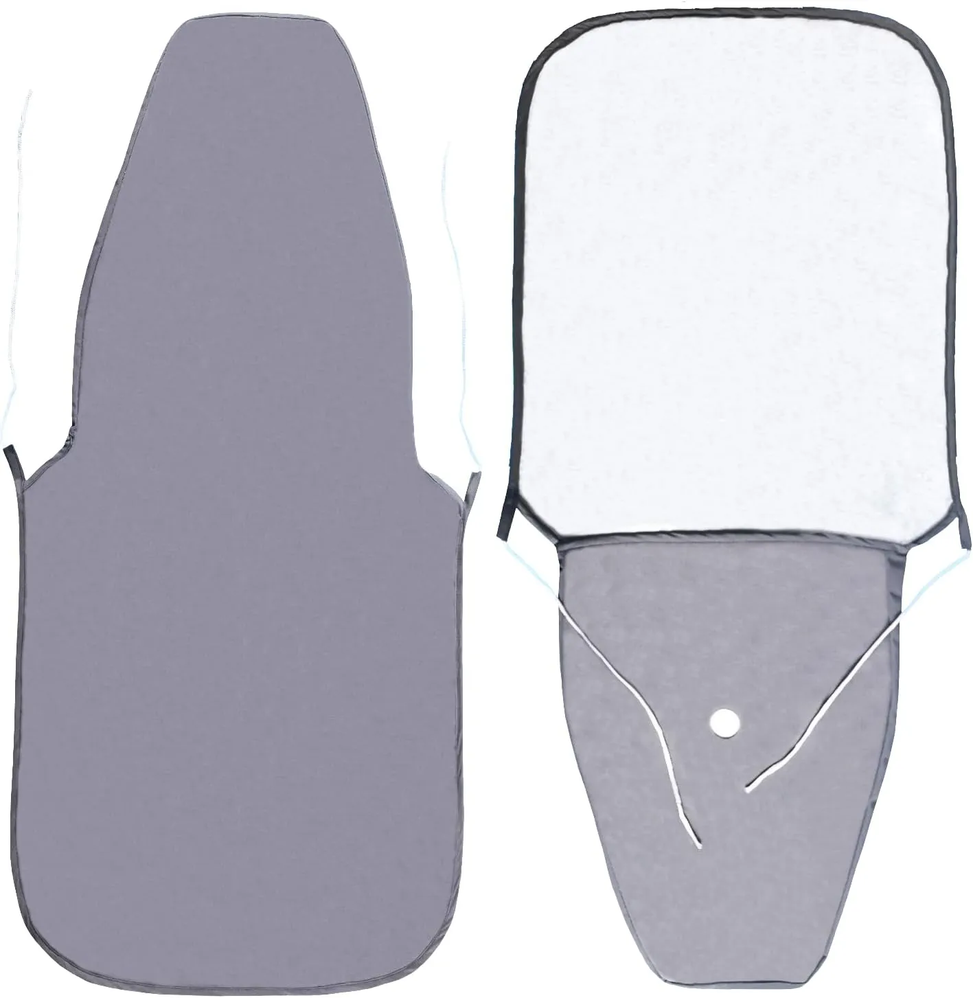 Heat-Resistant Ironing Board Cover - Waterproof, Non-Slip, Machine-Washable Cotton Pad for Drawer Foldable Boards 12x32 Inch, Durable & Easy-Change Design (Dark Gray)
