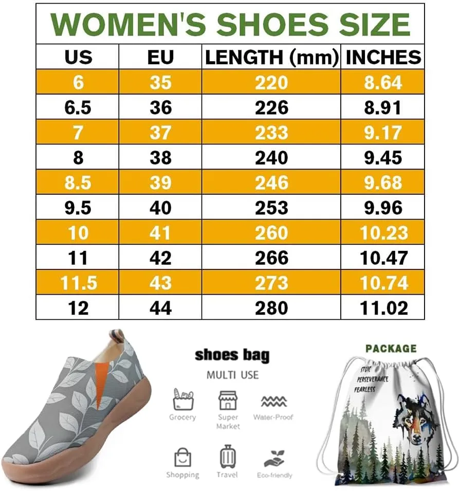 Hetios Women's Comfortable Casual Loafers Flat Knit Lightweight Artistic Slip-On Shoes Travel Footwear