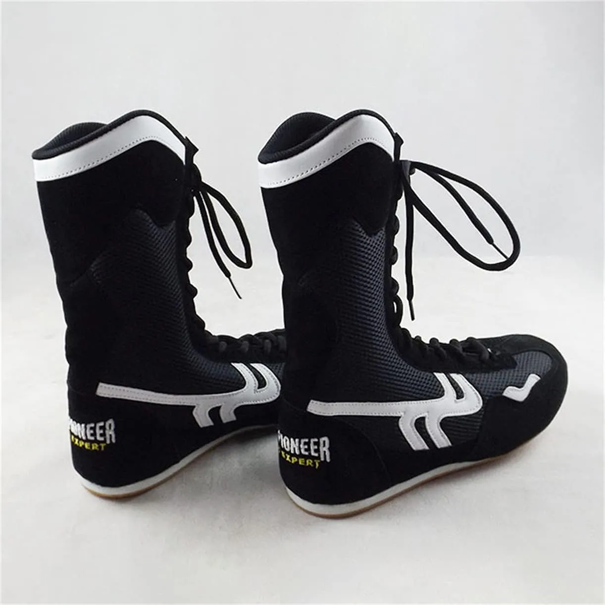 High Top Boxing Shoes, Ladies Kickboxing Fighting Sneakers Lightweight Wrestling Trainer for Women