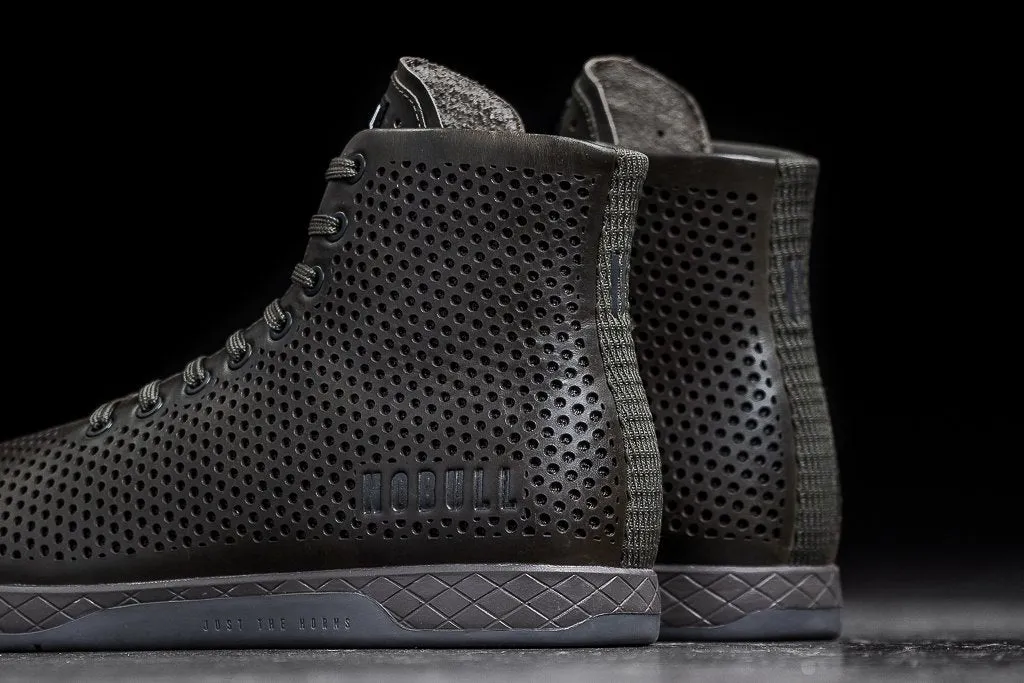 HIGH-TOP OLIVE LEATHER TRAINER (MEN'S)