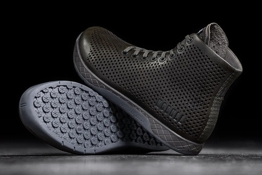 HIGH-TOP OLIVE LEATHER TRAINER (MEN'S)